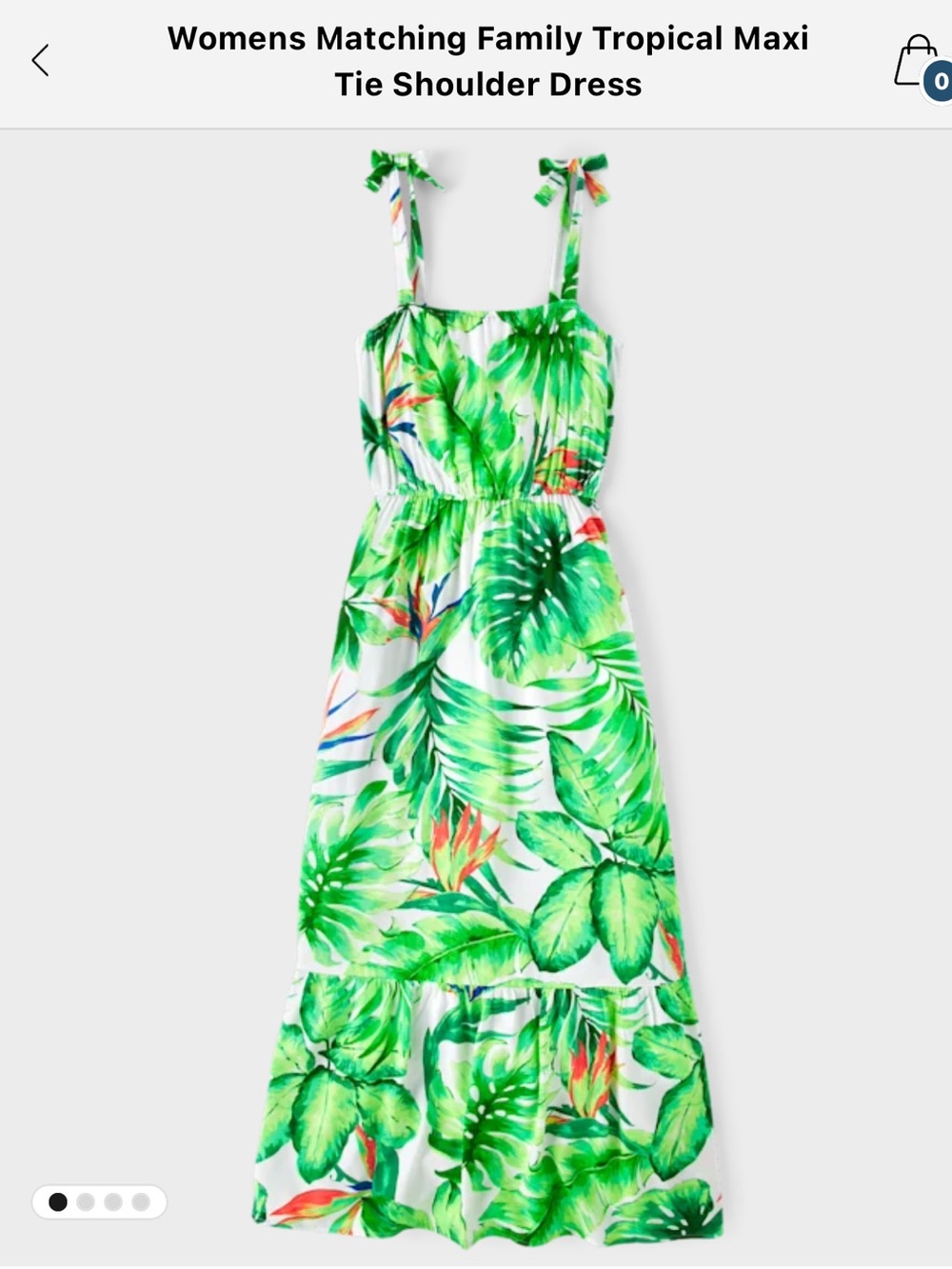 NWT Mommy & Me Green Tropical Maxi Dress Size L | Palm Print Vacation Dress